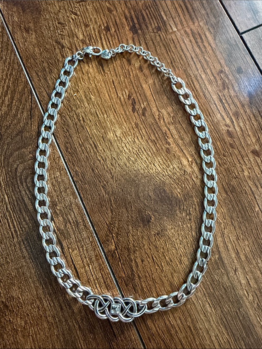 Brighton Silver-Tone Knot Chain Necklace